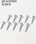 110 Piece Self Drilling Screws Assortment Kit For Metal 410 Stainless Steel Hex Washer Head Sheet Metal Screws Bright Finish includes 7mm hex socket