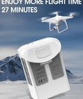 Phantom 4 Pro Series Beefed Up Battery Replacement 5870mAh Intelligent Flight Battery Pack with drone in snowy landscape