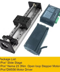 Hefty Double Linear Rail X Y Z Axis Slide Stage With Sfuh1605 Ball Screw, Nema 23 Mount, motor driver and stepper motor included.