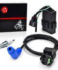 Honda Rancher 350 Ignition Coil Kit With CDI Box And Spark Plug Replacement For TRX350FE FM TE TM 2000 2001 2002 2003 2004 2005 4x4 2x4 ATV Plug And Play Ready For Quick Install And Long Lasting Performance