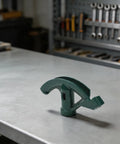 Heavy Duty Carbon Steel Conduit Bender Head for Manual Pipe Bending Works with Copper Aluminum and Gas Installations 5/8 Inch Size on metal table.
