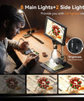 Digital Coin Microscope With Built In Light, 10 Inch IPS Display For Close Up Mint Marks, Dates, Die Cracks, Doubling And Edge Details, Perfect For Home Coin Collecting, Club Sessions, Penny Roll Hunters, And Coin Nerds. 10.1-inch IPS display with brightness knob