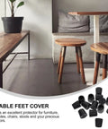 20 Piece Chair Leg Protectors With Iron Washers And Shockproof Rubber Caps For Stools And Tables No Fuss Install Quick Snap On Floor Guards