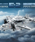 E-2 Hawkeye Military Airplane Building Set 1126 Pieces For Adults And Teens Dope Fighter Jet Model Kit With Radar Dome