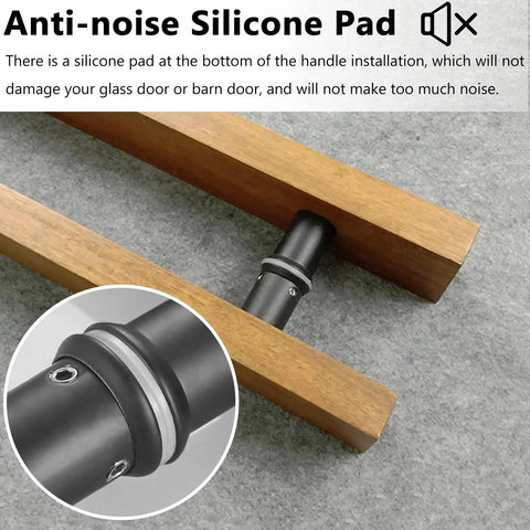 Dang Good Solid Wood Double Sided Door Handles With Sweet Long Threaded Mounting Bolts And Durable Waterproof Coating For Interior Bedroom Closet And Bathroom Sliding Doors