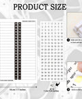 Five Pack Circuit Breaker Box Labels Waterproof Fuse Box Stickers Directory For Electric Panel Load Center Identification Adhesive Labels With Digital Dots For Up To 42 Entries showing dimensions and installation instructions.
