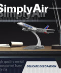 1/400 Die Cast Alloy Airplane Model Kit For Collection And Display, 6.1 Inch Length, 5.5 Inch Wingspan, Includes Plastic Display Base