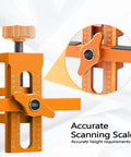 Close-up of Cabinet Door Install Positioner Jig Aluminum Alloy Adjustable Hinge Alignment Tool