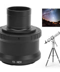 1.25 Inch Telescope T Mount Ring Adapter For E Mount Mirrorless Cameras Aluminum Alloy Quick Connect Rig with telescope image