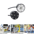 Six Axis Load Cell for Robotics and Biomechanics High Precision Multi Axis Force and Torque Sensor shown with application examples