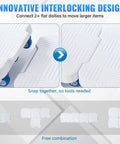 DoReFaSol Connectable Appliance Rollers And Heavy Duty Furniture Sliders With 36 Wheels showing interlocking dolly design for easy movement.