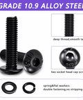 Grade 10.9 alloy steel screws and washers from the 1705-Piece Machine Screw Assortment Kit With Alloy Steel Bolts And Nuts M2 To M5