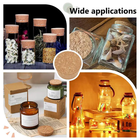 Six Pack Large Cork Stoppers 1.7 To 2 Inch Tapered Cork Bottle Plugs Fit Wine Bottles Beer Bottles Mason Jars in various uses