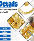 Details of Lion Head Cabinet Pull Handle Set Five Piece For Dresser Wardrobe Kitchen Cupboard Ring Drawer Pulls With Screws Gold Finish