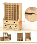 Badass Heavy Duty Model Paint Storage Rack Holds Seventy Two Acrylic Bottles Killer Layout For Your Hobby Bench with detailed storage sections.