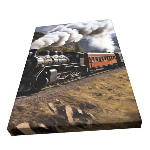 Steam Locomotive Train Canvas Wall Art Poster For Living Room Decor Modern Bedroom Print Dope Wall Hanging Artwork 12x18 Inch