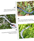 Two Pack Handheld Mowing Sickle For Harvesting And Weeding Comfy Grip Garden And Farm Tool in use for cutting plants