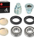 Swingarm Bearing Seal Bolt Kit For Honda Recon 250 TRX250X TRX250EX TRX 250 TE TM Rancher 350 400 Foreman 300 400 450 TRX 300 400 450 TRX 300FW Rubicon 500 ATV Maintenance Kit with 7203 bearings and 26x40x5 seals