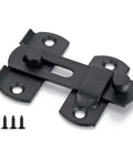 2 Pack Matte Black Stainless Steel Barn Door Latches For Sliding Doors Bi Fold Gates Cabinets And Closets Built To Last Rust Resistant Locking Hardware visible with screws