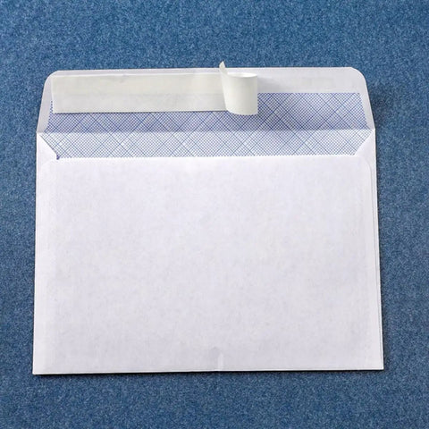 Open 100 Pack White Privacy Pattern Envelopes Self Sealing Mailers For Secure Document Mailing And Small Biz Packaging