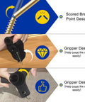 Kick Floor Squeaks Right Out The Door With This Heavy Duty Squeaky Floor Repair Kit using a gripper tool and scored break screw design.