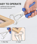 Premium 25Pcs Miter Spring Clamps Kit With Durable Pliers And Storage Ring For Woodworking Pros Creating Fancy Frames And Intricate Projects With Total Ease And Style, stainless clamp on wood frame