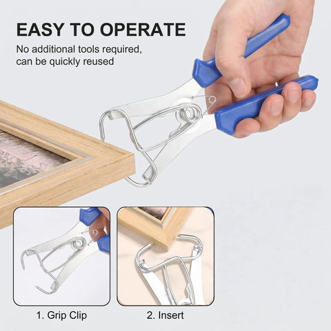 Premium 25Pcs Miter Spring Clamps Kit With Durable Pliers And Storage Ring For Woodworking Pros Creating Fancy Frames And Intricate Projects With Total Ease And Style, stainless clamp on wood frame