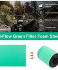 High Flow Green 65 PPI Foam Air Filter Material Replacement For ATV And Dirt Bike Air Filters BF-1 Compatible Sheet
