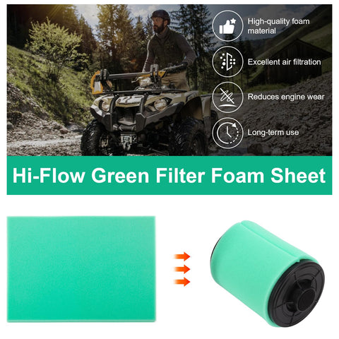High Flow Green 65 PPI Foam Air Filter Material Replacement For ATV And Dirt Bike Air Filters BF-1 Compatible Sheet