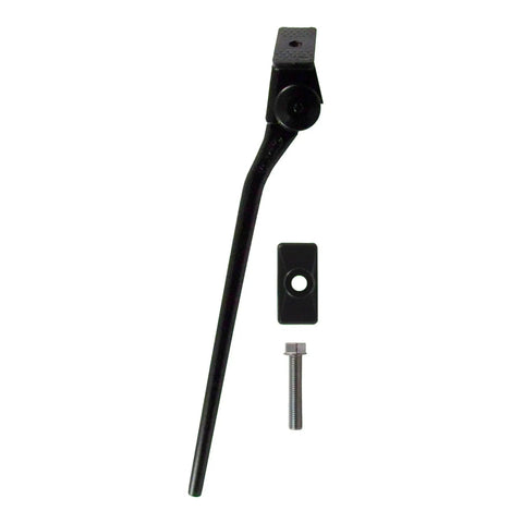 Center Mounted Kickstand For Bikes 285 mm Black Finish Fits 22 Inch And Under Includes Top Plate And Bolt Made In The USA