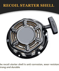 Recoil Starter Assembly For Generators With 196cc To 224cc Engines, black pull start kit with handle and shell design