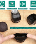 2 Inch Office Chair Wheel Stopper Set Of 5 Soft Felt Caster Cups For Hardwood Floors quiet no slip wheel stoppers in use