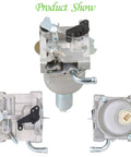 Carburetor Replacement Kit For 17.5HP To 21HP Lawn Mower And Tractor Engines, visible in three angles, drop in design