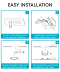 Installation steps for 4 Pack 8 Inch Ultra Thin LED Recessed Lights With J-Box, Dimmable Wafer Lighting