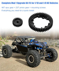 46T M1.0 Hardened Steel Spur Gear And 23T Pinion Gear Set shown with offroad RC vehicle.