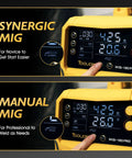 4 In 1 MIG Welder 180A Multiprocess Kit Gas MIG Flux MIG Stick Lift TIG With Torch 110V 220V Welding Machine control panel