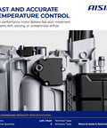 Aftermarket HVAC Heater Beefed Up Blend Door Actuator close-up showing motor and terminals, designed for Ford and GM vehicles.