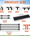 Product size diagram of Four Nozzles Poly Sprayer Boom Wand with 1/4 in brass fittings, includes rods, fittings, and nozzles.