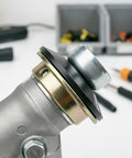 Gearbox Brush Cutter Gear Head Trimmer Transmission Assembly 45 Degree Angle Drive Replacement Alloy Construction for Garden Maintenance Lawn Shrub Trimming, alloy gear head