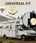 Brown One Half Inch Shaft RV Window Knob Set Two And One Quarter Inch Diameter Plastic Camper Window Latch Knobs Interior Hardware Replacement For H718 Durable Easy Install Two Pack With Anti Rust Screws, universal fit