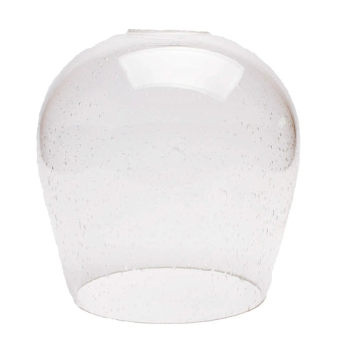 Oversize Seeded Bubble Glass Lamp Shade 3 Pack For LED Light Fixtures Clear Globe Replacement Glass Shade side view