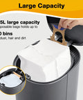 12 Pack Heavy Duty Disposable Vacuum Dust Bags in a 2.5L capacity bin, compatible with K781 Plus Vac Station and OZMO T8 AIVI series.