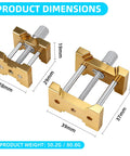 Dimensions of Brass Watch Movement Holder Set 2 Piece Pro Grade Tinkering Gear Tool Kit with adjustable mounts