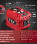 Go-To Portable Power Inverter For Milwaukee 18V Battery with AC outlet, USB ports, Type C fast charging, LED work light