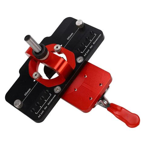 Concealed Hinge Jig 35mm With Drill Bit, Door Hinge Hole Locator Guide For Woodworking, Aluminum Alloy Hole Opener, Pin Clamp, Quick Fix Easy Install, Durable Woodworking Auxiliary Tool
