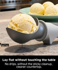 Rechargeable Heated Ice Cream Scoop With On Off Safety Lock Switch Dual Temp Warming Modes Ergonomic Handle Electric Kitchen Tool For Gelato Frozen Yogurt Sorbet And More on countertop with ice cream scoop