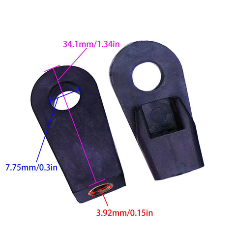 Outboard Remote Throttle Shift Cable End For Yamaha Boat Motor Replacement 703 48345 01 00 00 Control Box Mount Dual End 2 Pack Easy Install Black Durable Marine Grade Construction Ready For Quick Clamp On Install