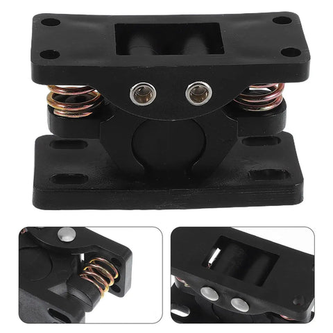 Beefy Heavy Duty Double Roller Door Latch Lock in black zinc alloy and stainless steel for RV storage doors and cabinets