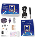 Ultrasonic Levitation Soldering Kit For Beginners A Hands On STEM Electronics DIY Practice Set To Learn Soldering Build A Sound Wave Floating Ball Experiment USB Powered Science And Engineering Project showing all components