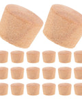 50 Piece Wood Hole Plugs Set For Furniture And Cabinet Woodwork Repair, assorted light brown wooden plugs for DIY use